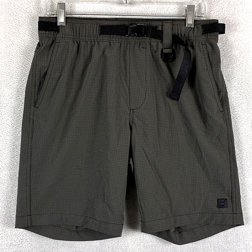 Billabong Shorts Men S Gray Belted Surftrek Adventure Division Gridstop Hiking